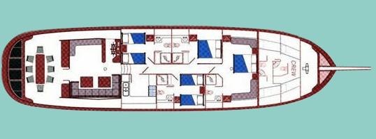Carpe Diem 7 Croatia gulet yacht image of yacht floorplan